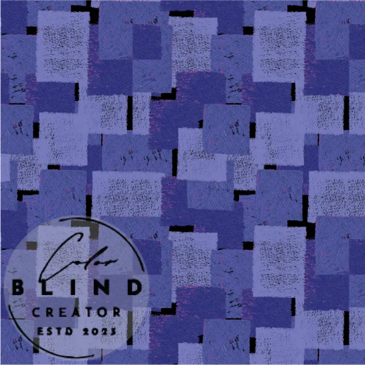 Blue Texture Square on Black License Only Digital Art