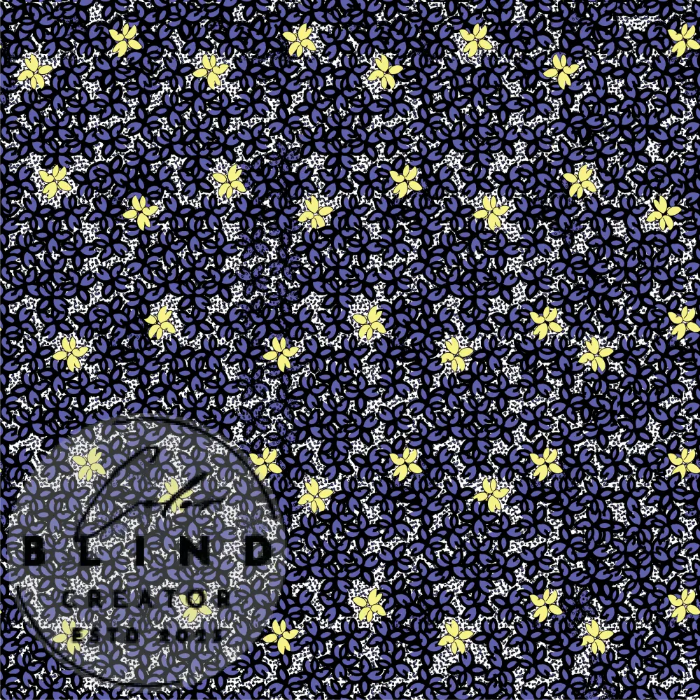 Blue-Yellow Floral (License for Use) License Only Digital Art