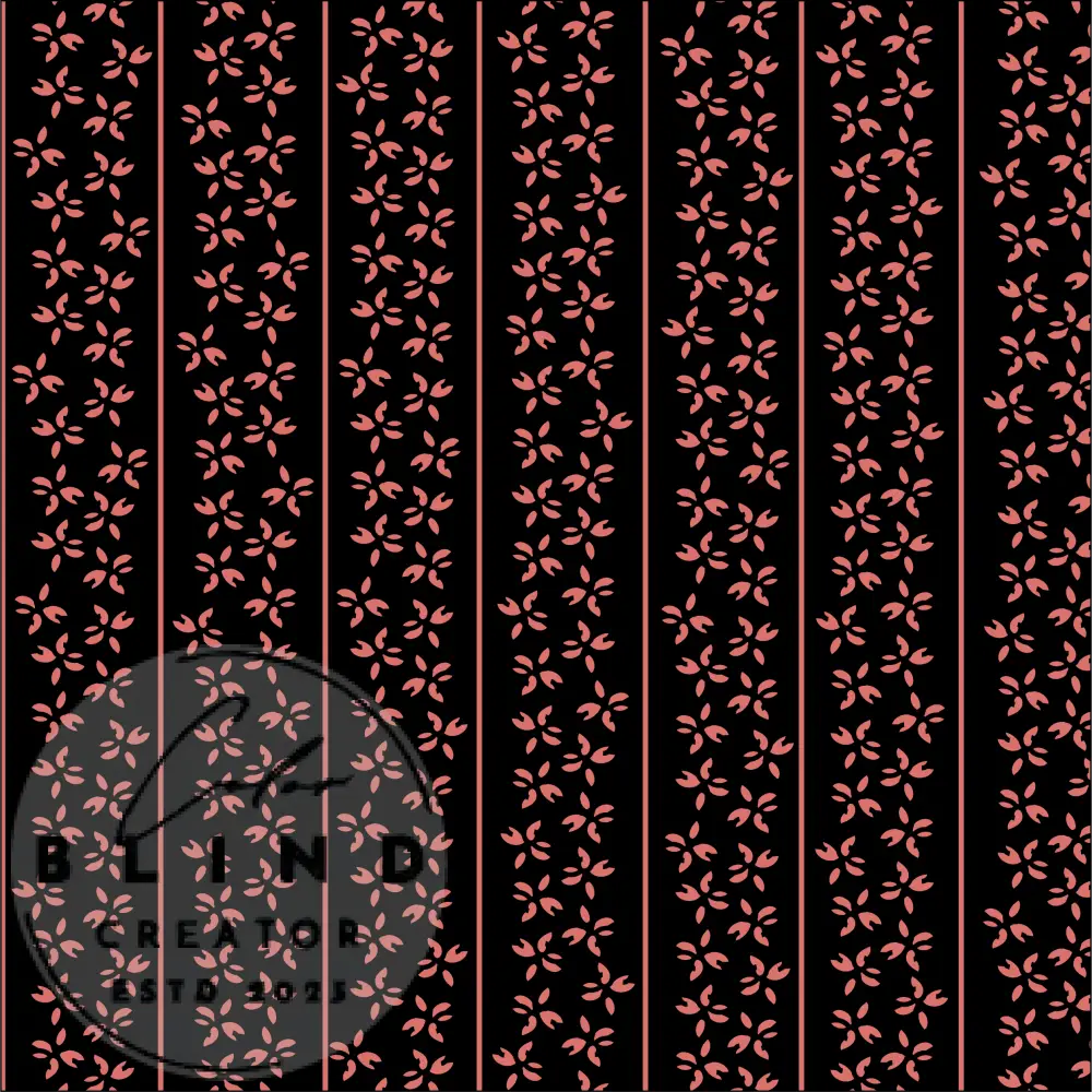 Chocolate Floral Stripe License Only Digital Art